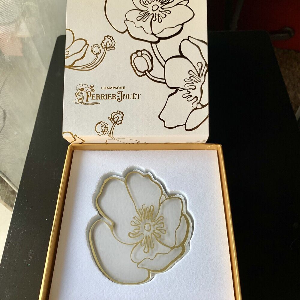 Perrier Jouet Verre Bell Epoque Acrylic 4pc Coaster Set